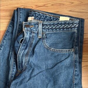 RIBCAGE WIDE LEG BRAIDED WOMEN'S JEANS